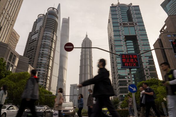 General Views in Shanghai As China Reports Surprisingly Strong Growth Driven by Industry