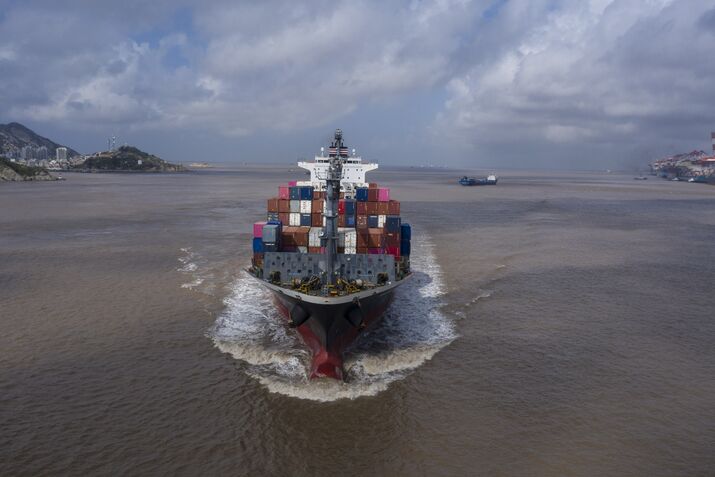 Views of the Yangshan Deepwater Port Ahead of China Trade Figures