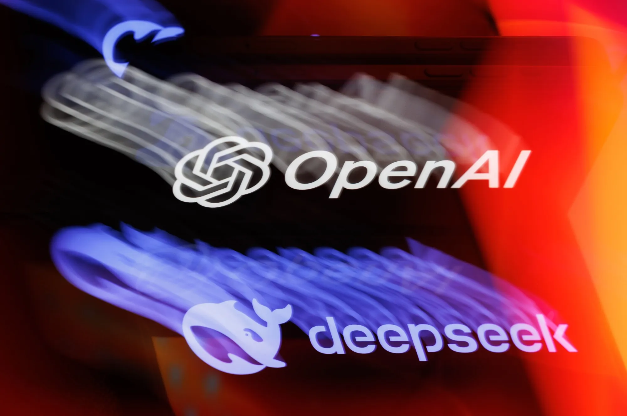 OpenAI, DeepSeek And ChatGPT Artificial Intelligence Illustrations
