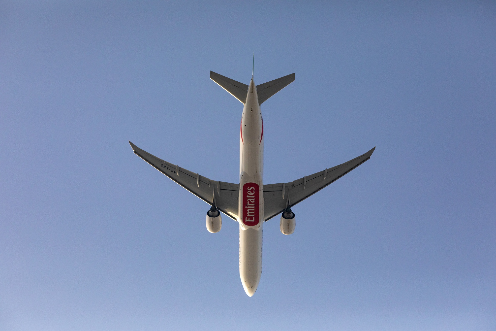 A Boeing Co. 777-300 aircraft, operated by Emirates, takes off from Dubai International Airport in Dubai.