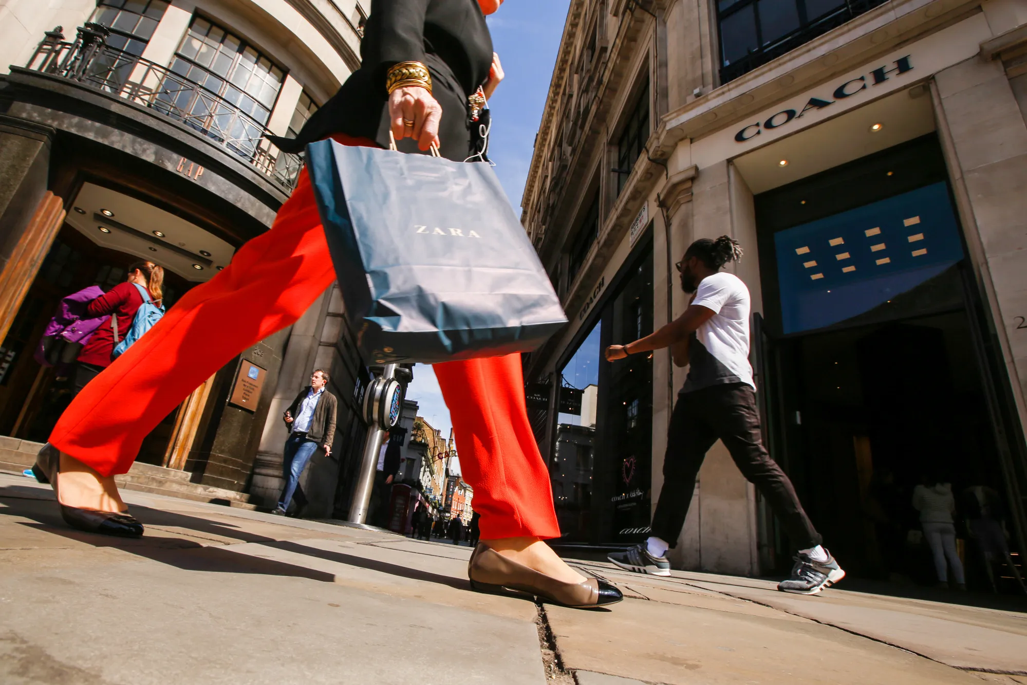 Shoppers On Oxford Street As U.K. Consumer Spending Cools