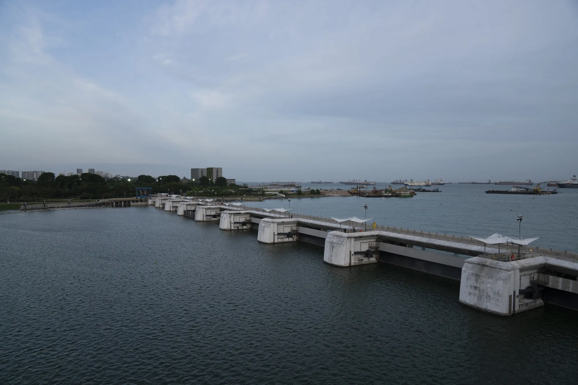 Singapore’s Marina Barrage, designed to&nbsp;separate a reservoir from the sea.&nbsp;
