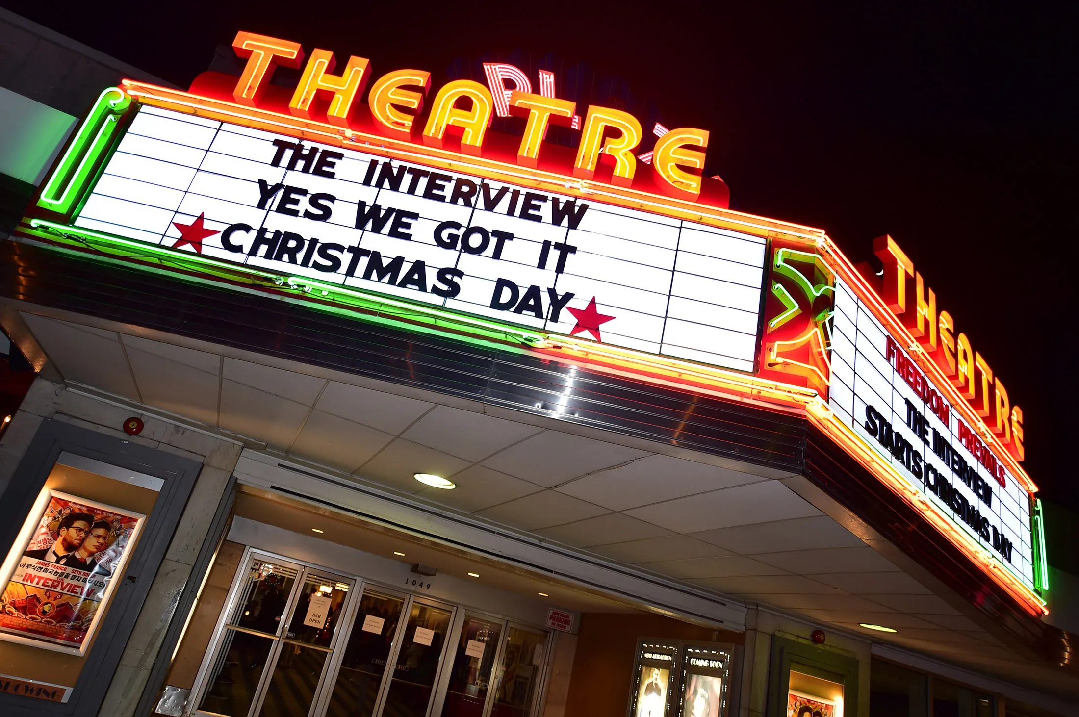 Release of "The Interview" at the Plaza Theater on, Christmas Day, December 25, 2014 in Atlanta, Georgia.
