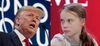 Donald Trump and Greta Thunberg at the World Economic Forum in Davos, Switzerland.