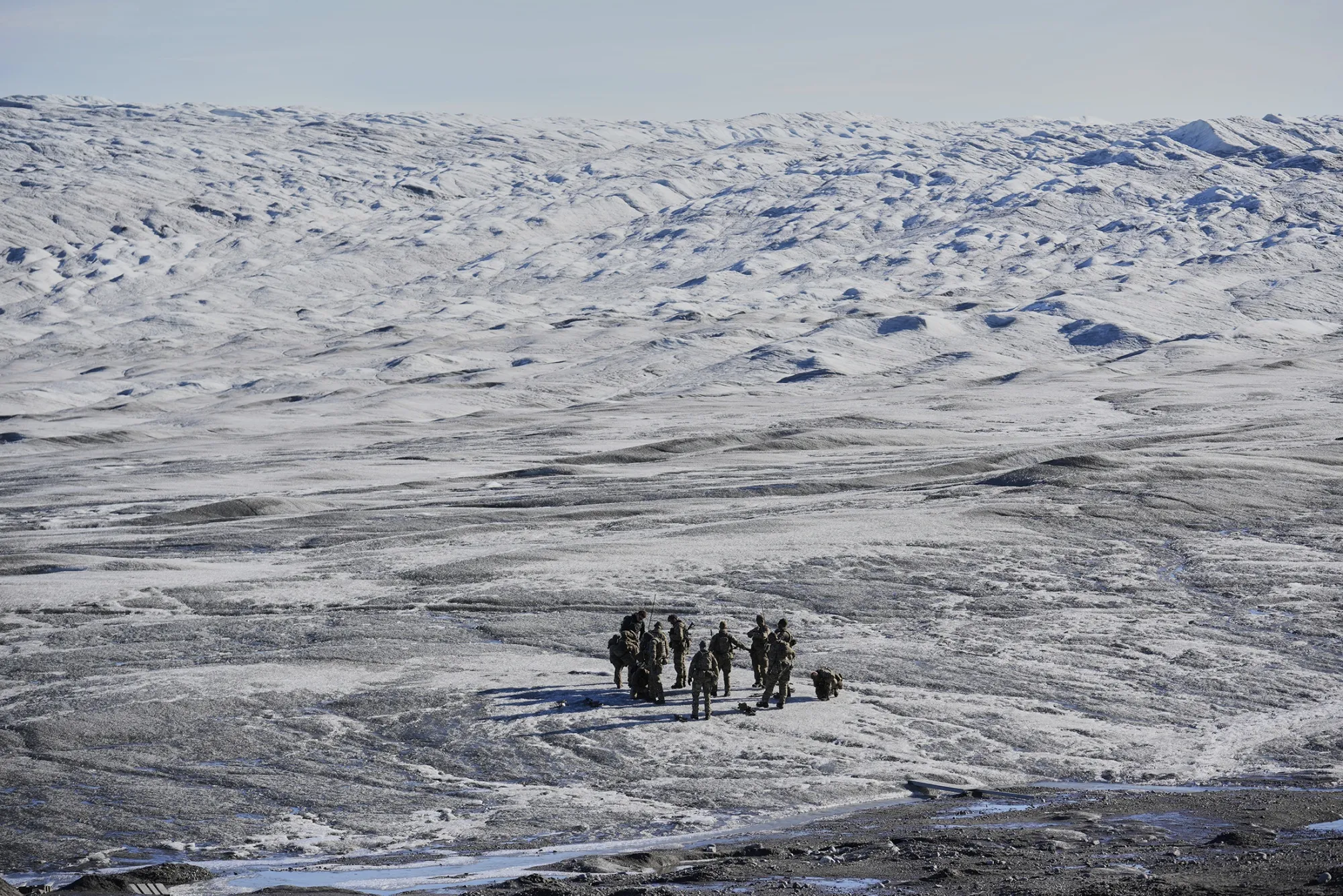 Danish military forces participate in an exercise with troops from several European NATO members in Kangerlussuaq, Greenland on Sept. 17, 2025.