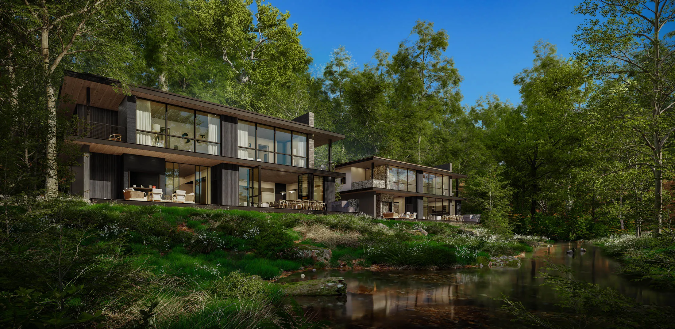 A rendering of a private home on the grounds of the Hudson Valley’s coming One&amp;Only.