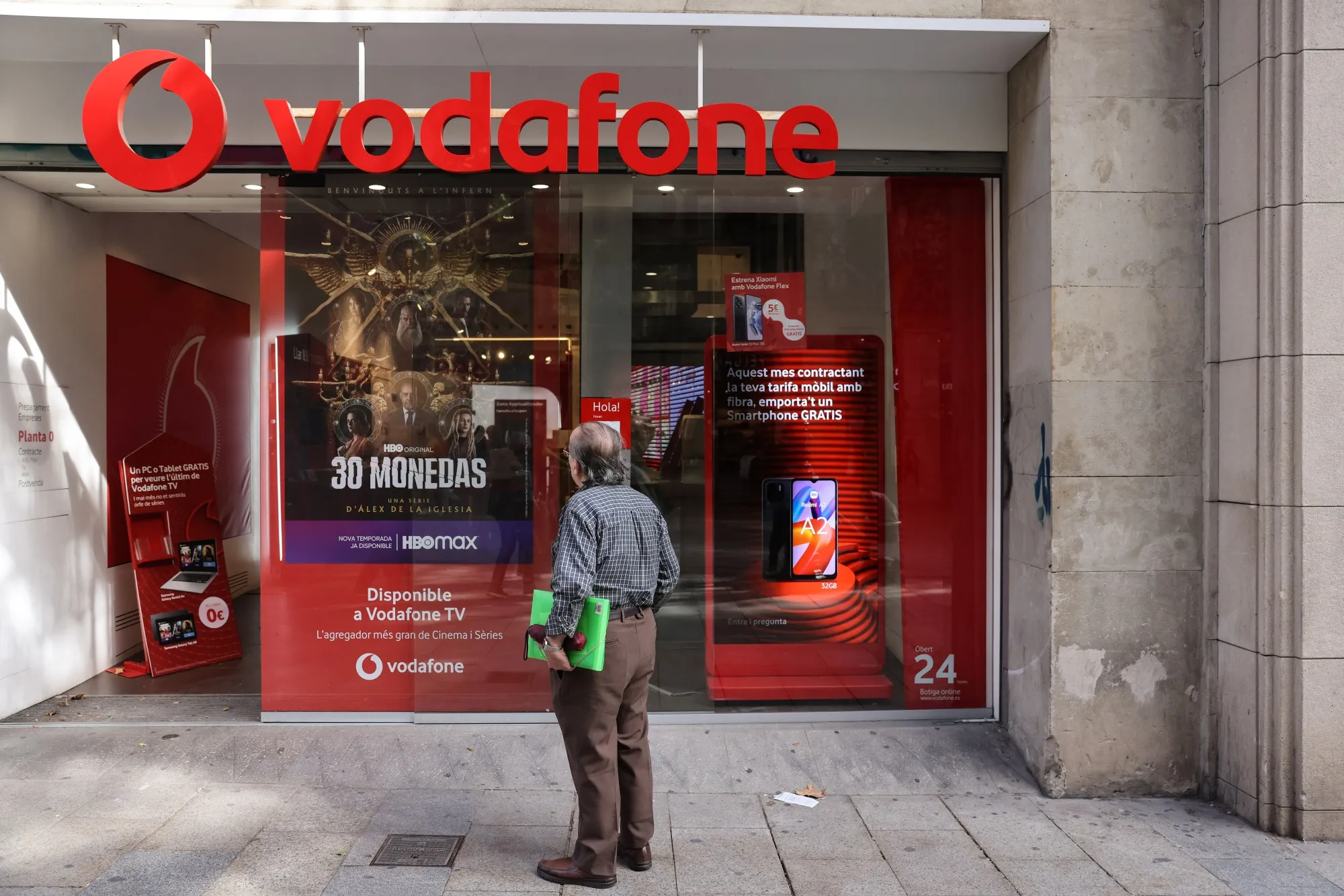 A Vodafone&nbsp;store in Barcelona, Spain.