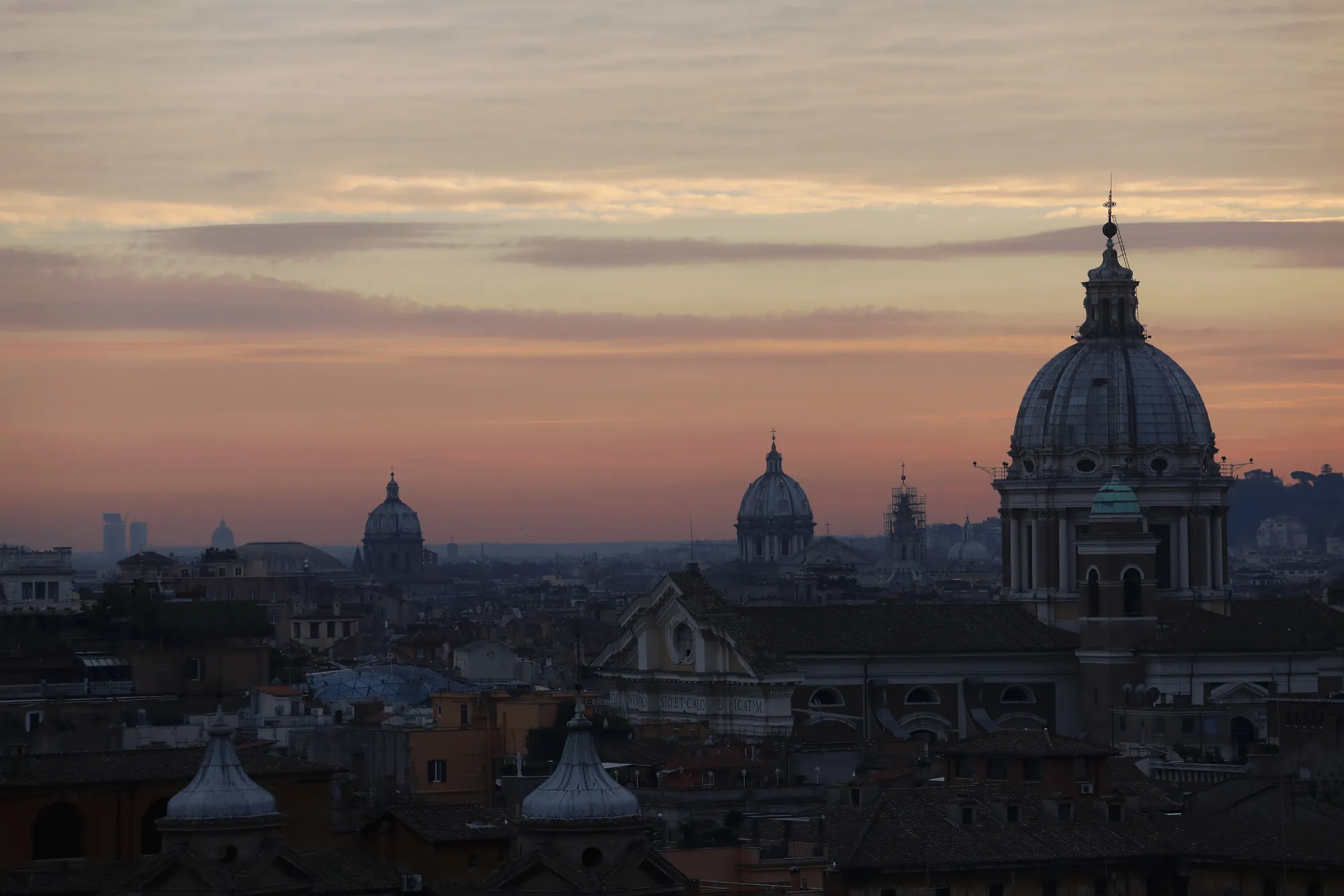 Dusk in Rome.