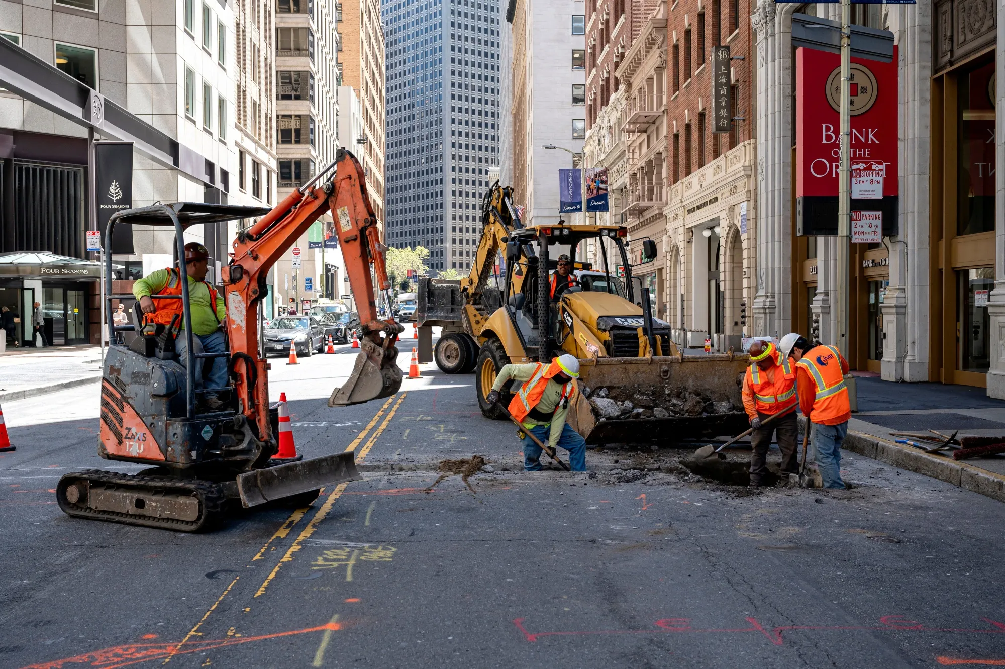 Construction workers in San Francisco.