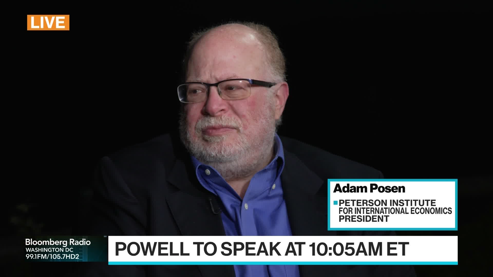 Watch Adam Posen on Fed Policy, China Bloomberg