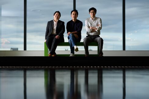 Left to right, Jun Masuda, Takeshi Idezawa, and Joongho Shin.