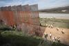 Construction of the U.S. border wall.
