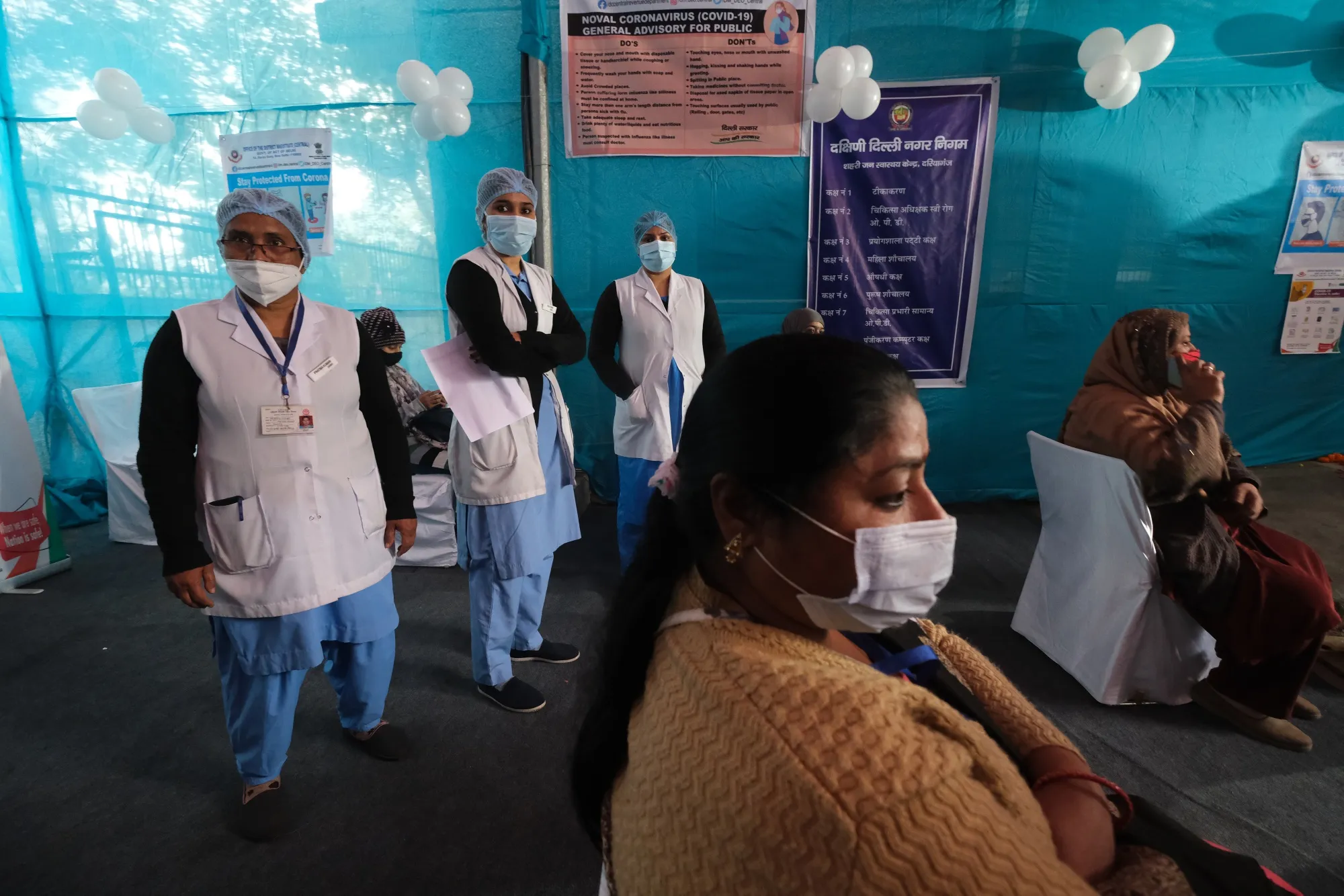 Nationwide trials of a&nbsp;Covid-19 vaccine delivery system at a vaccination center&nbsp;in Delhi, India.
