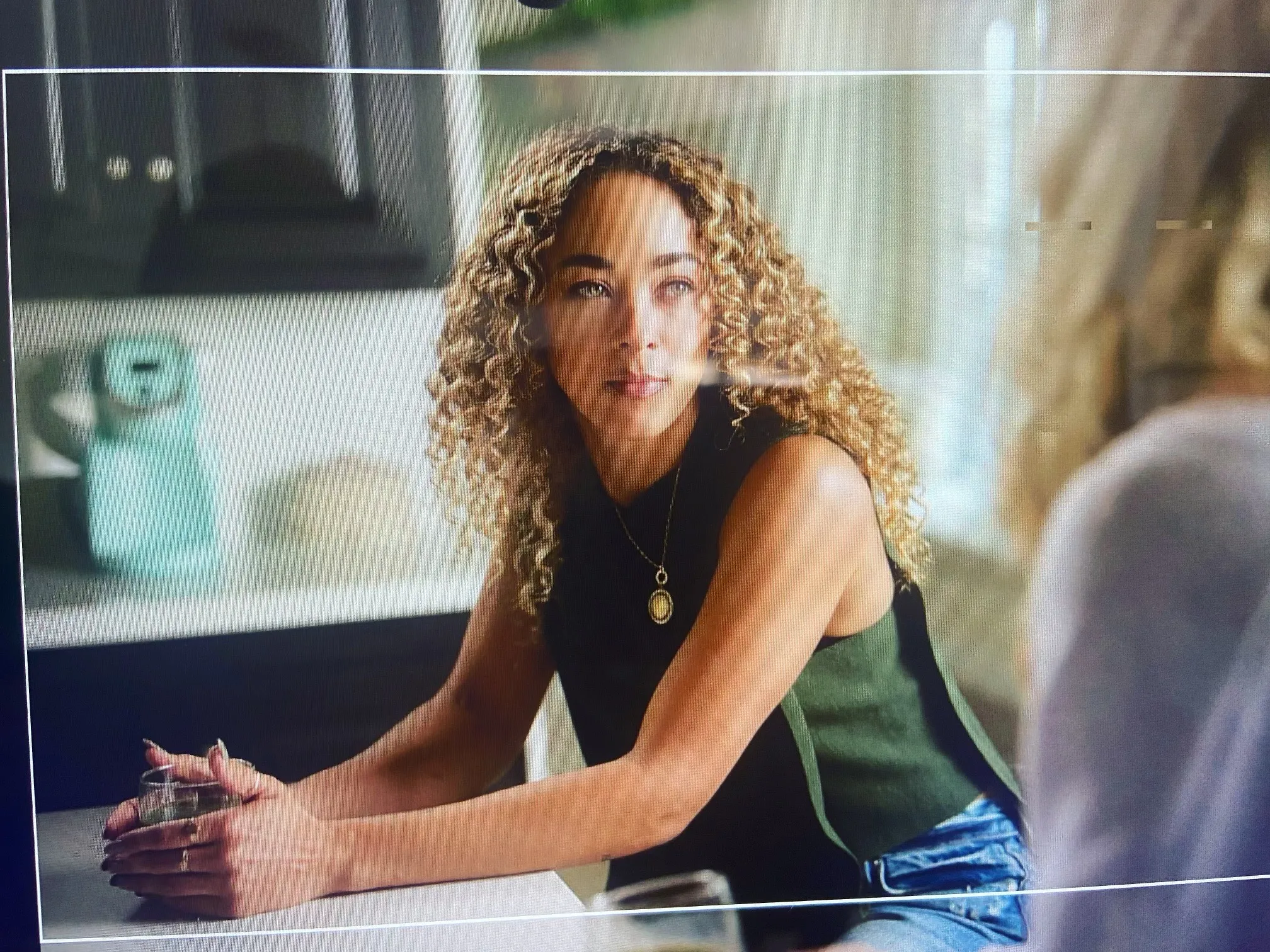 Actress Chaley Rose while filming a scene in Fatal Fandom.