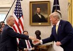 China’s Vice Premier Liu He and U.S. President Donald Trump.