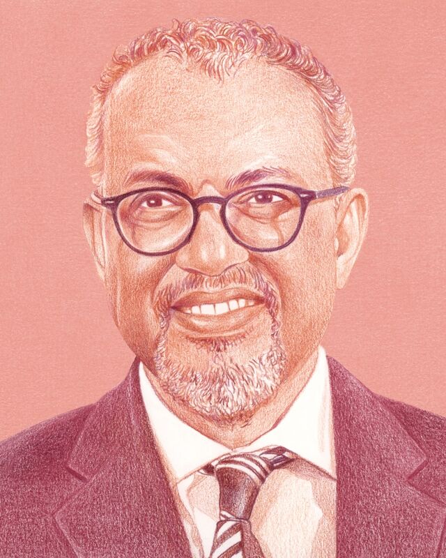 Illustration of the director-general of the World Health Organization