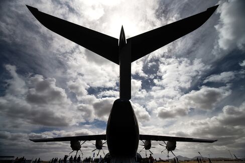 An Aribus A400M Military-Transport Plane
