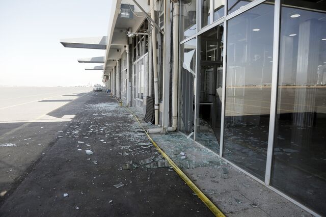 Damage at Sana’a Airport in Yemen a day after it was hit by Israeli strikes in December 2024.