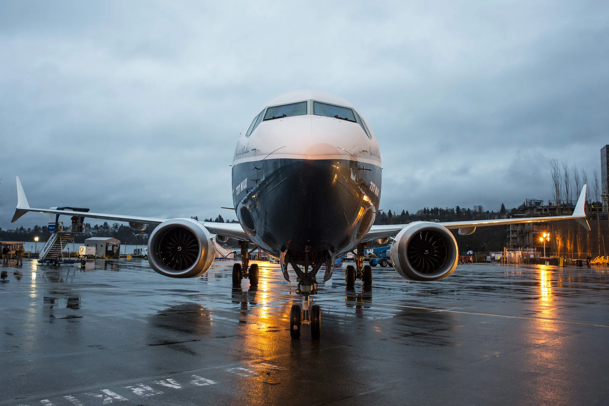 The Boeing 737 MAX airplane.