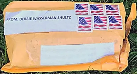 Package bomb sent to Democratic Representative Debbie Wasserman Schultz.