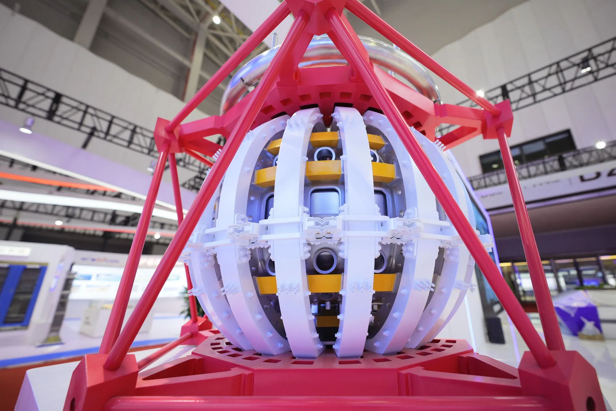 A model of the new generation artificial solar "China Circulation III" at the 2023 China International Nuclear Power Industry and Equipment Expo in Shandong province.