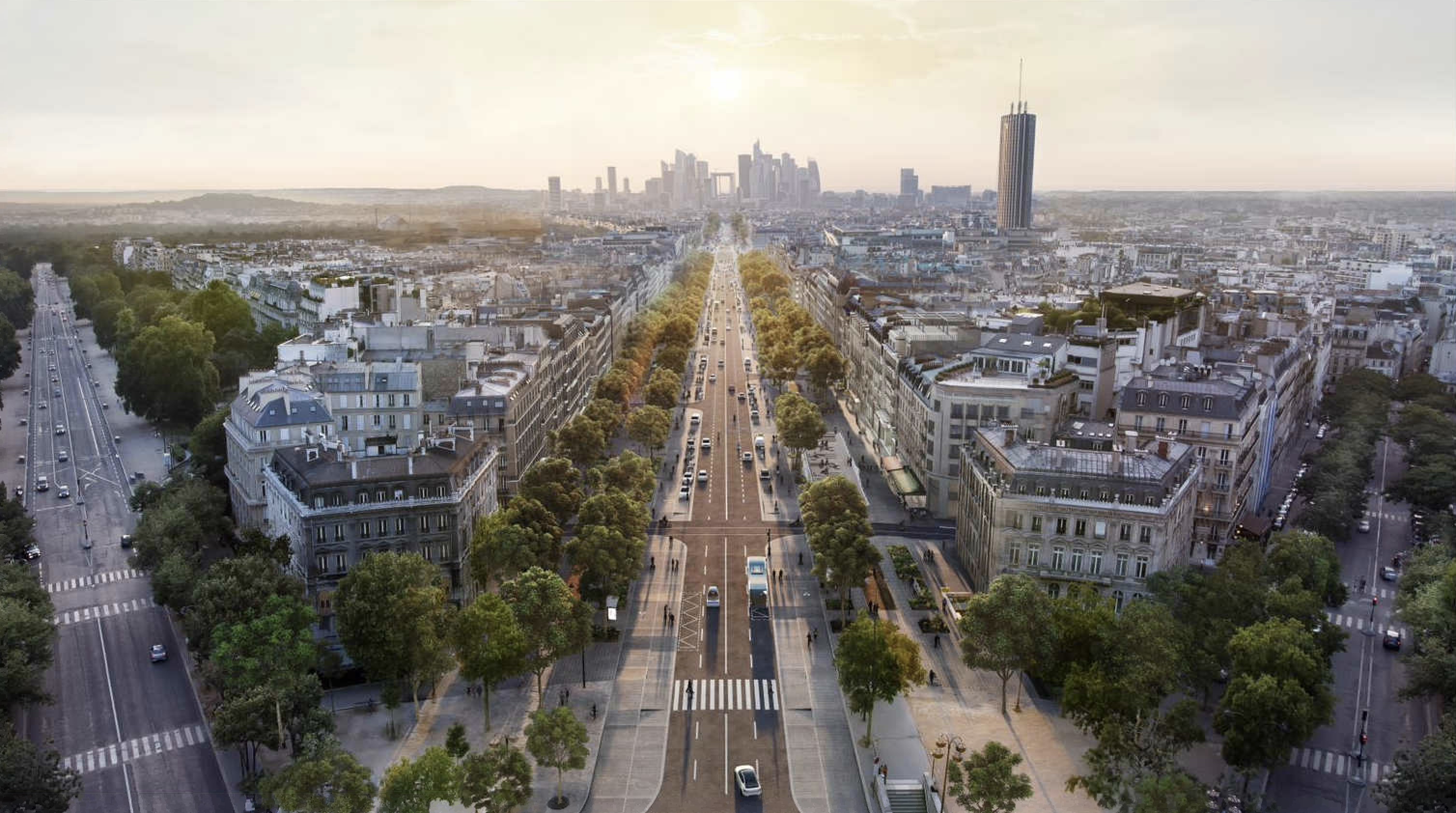 Avenue de la Grande Armée Gets New Design to Remove Car Lanes