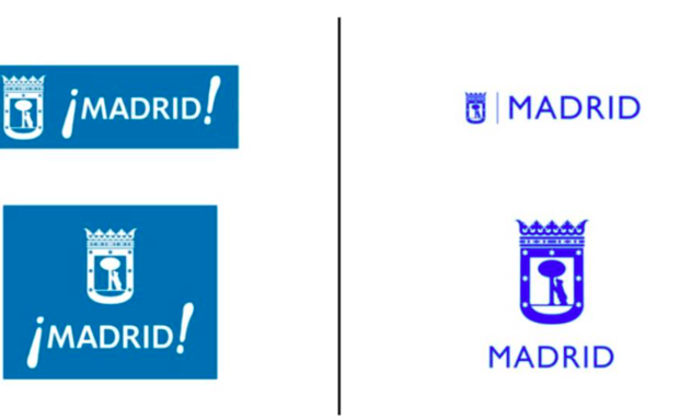 Madrid's old Logo is on the left, its new one on the right.