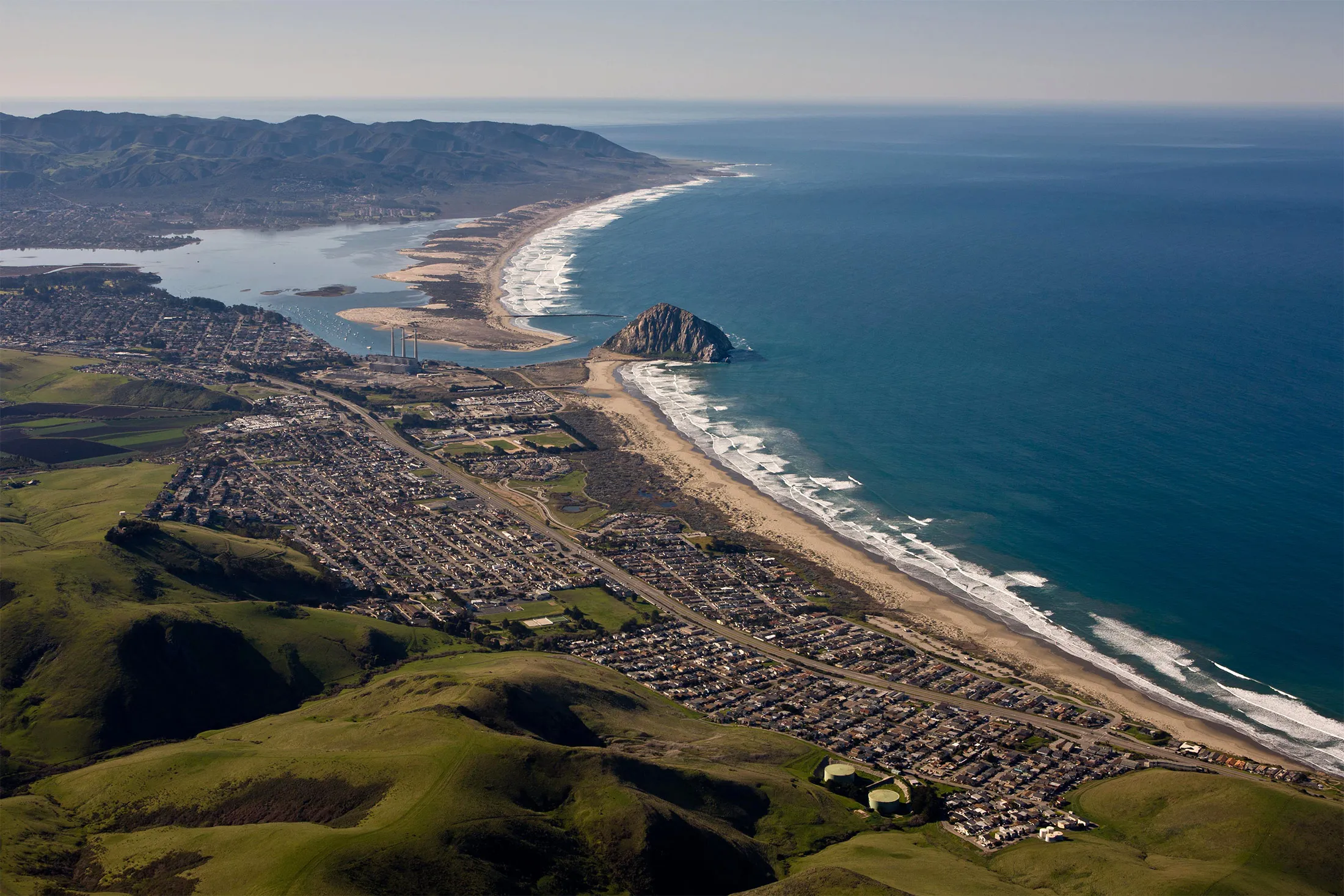 Morro Bay and&nbsp;Morro Rock.