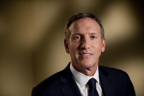 Starbucks CEO Howard Schultz. Photographer: Andrew Harrer/Bloomberg