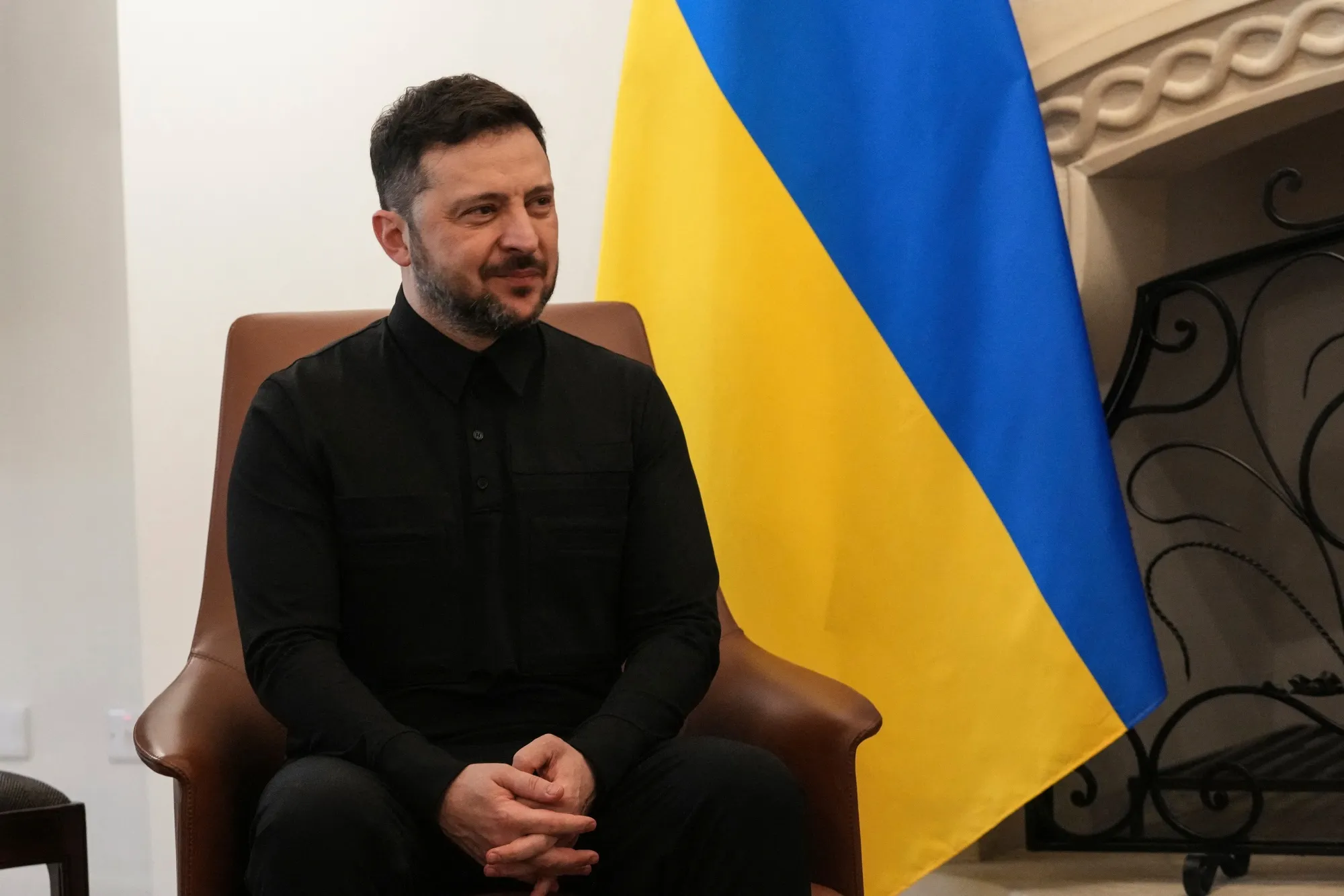 Volodymyr Zelenskiy in Nicosia, on Jan. 7.