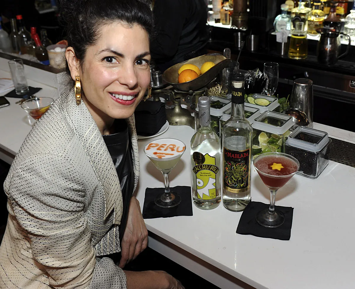 Lizzie da Trindade-Asher, president of spirits maker Macchu Pisco, at Yerba Buena restaurant in New York.
