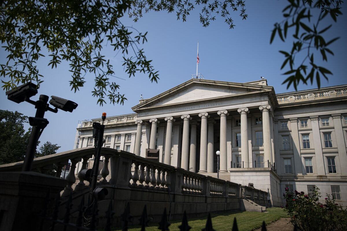 El Departamento del Tesoro de los Estados Unidos en Washington, DC