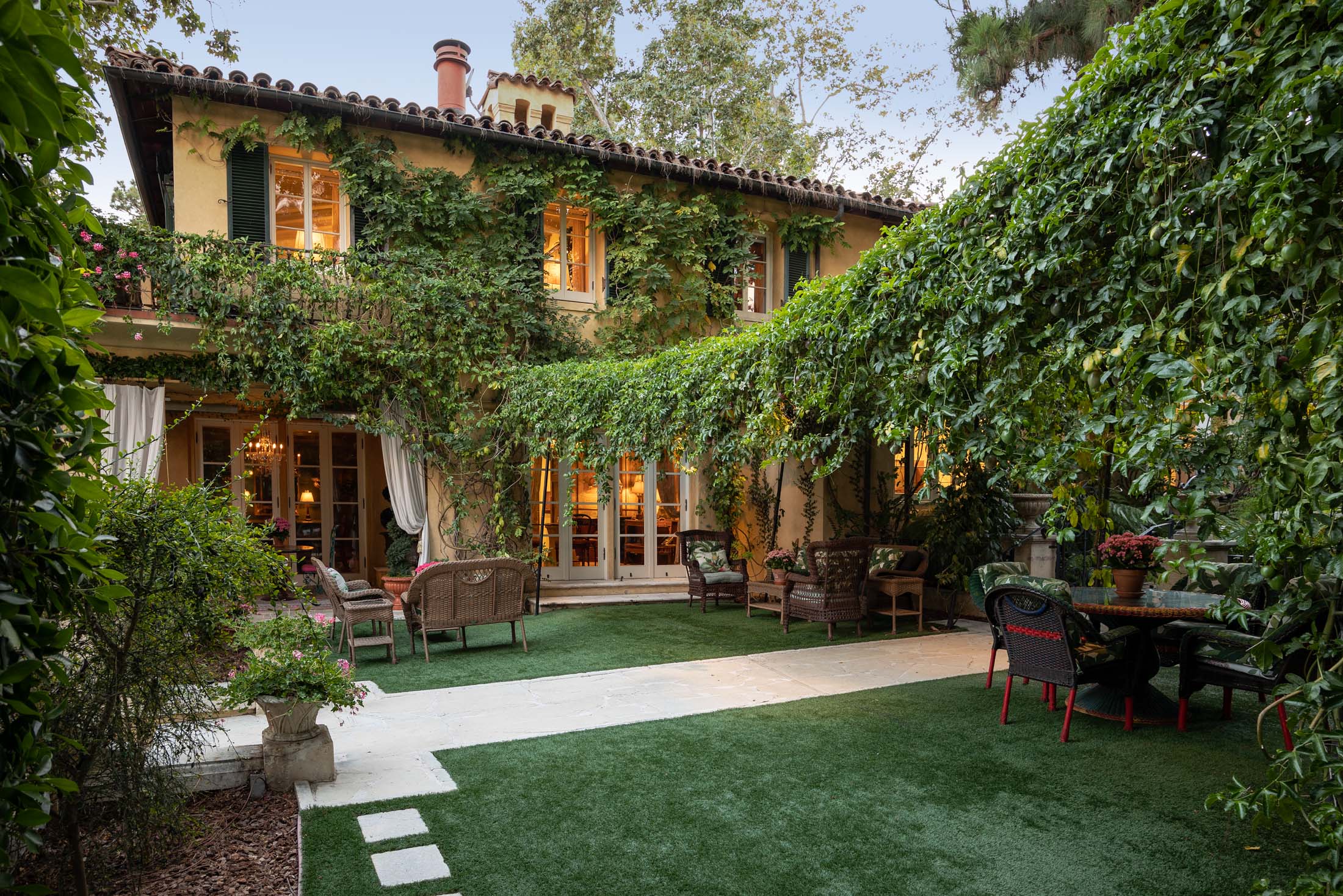 The property’s main house was inspired by a Tuscan villa.
