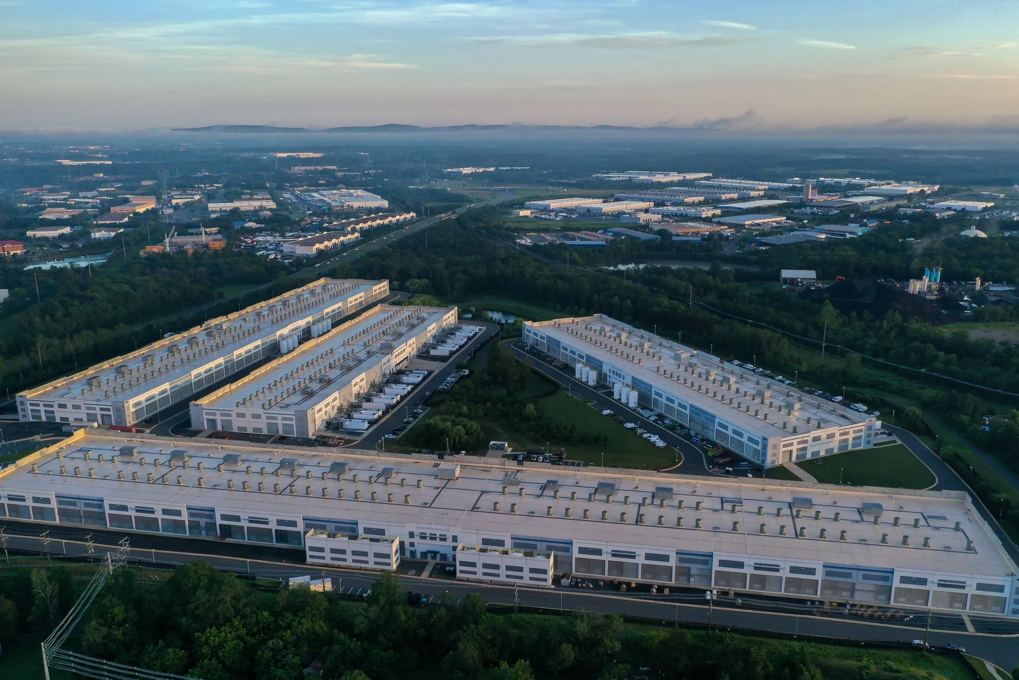 An Amazon Web Services data center in Manassas, Virginia, US.