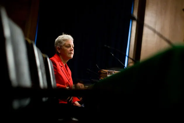 Gina McCarthy during a Senate Environment and Public Works Committee nomination hearing in Washington on April 11