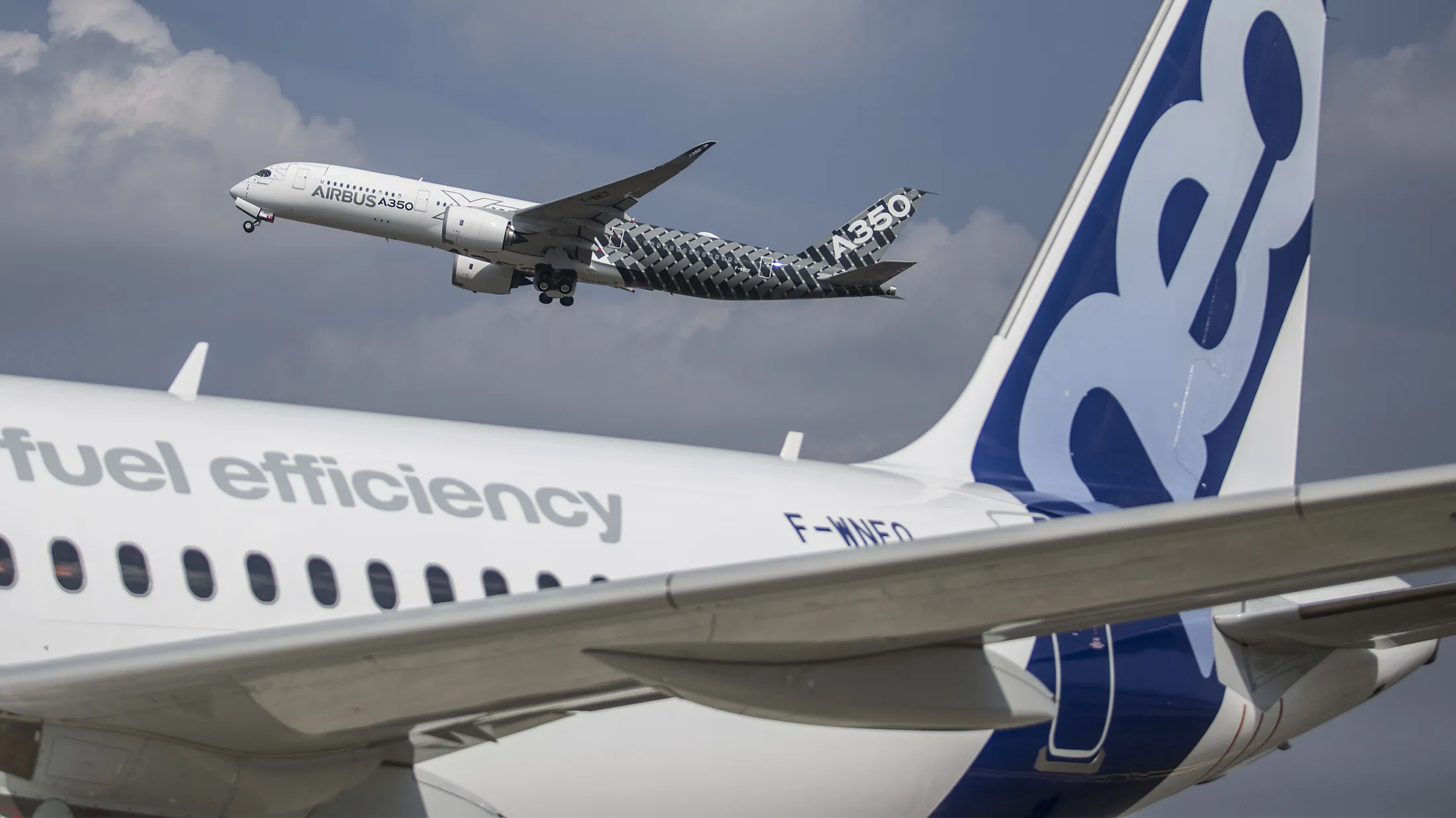 An Airbus A350 aircraft.