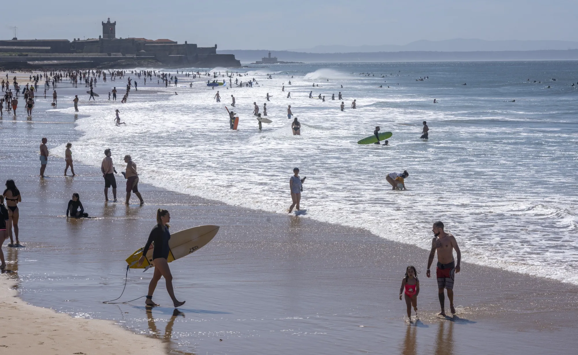 Carcavelos Beach near Lisbon, Portugal. The country is one of the prime destinations for seekers of a “golden visa.”