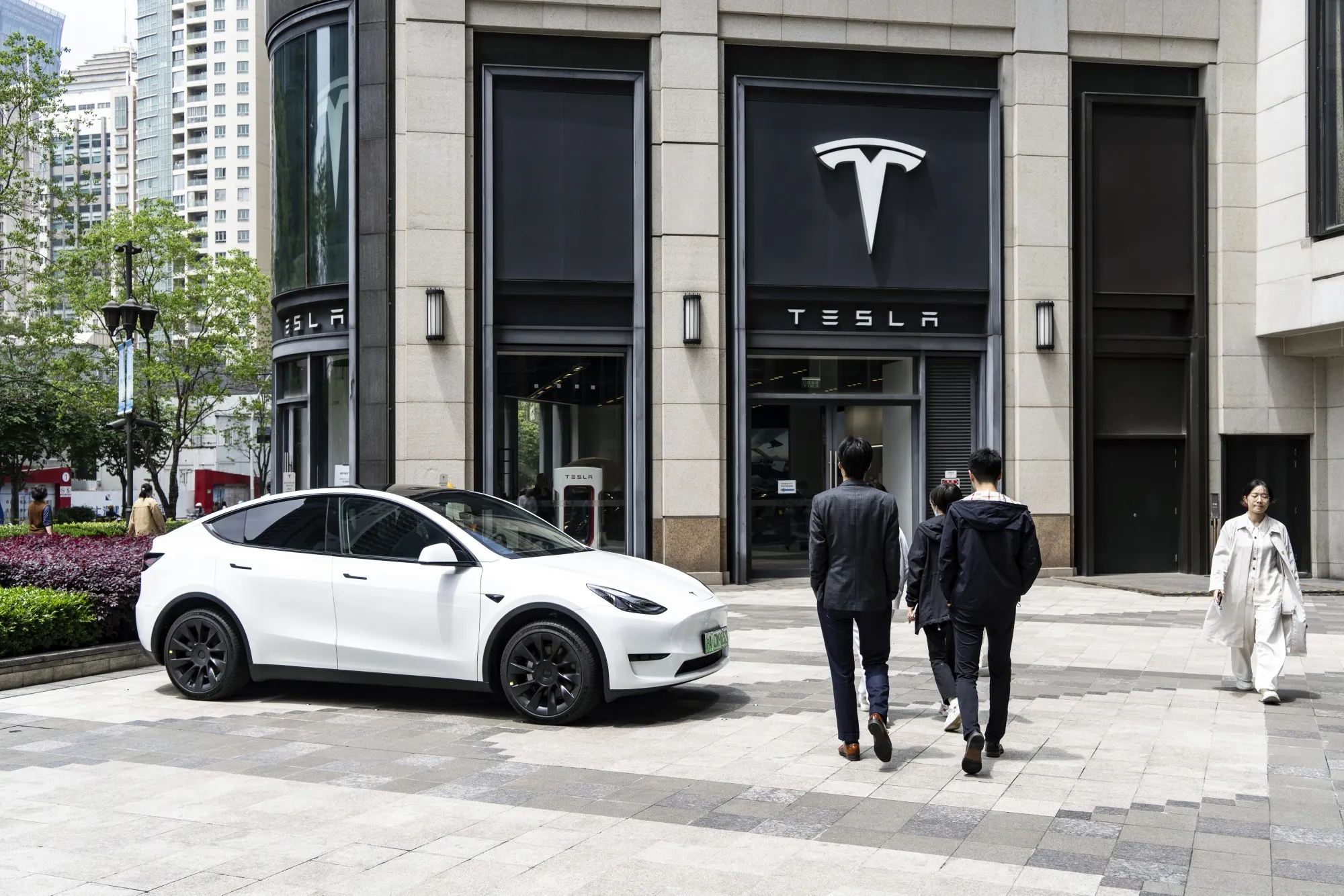 A Tesla Inc. showroom in Shanghai.