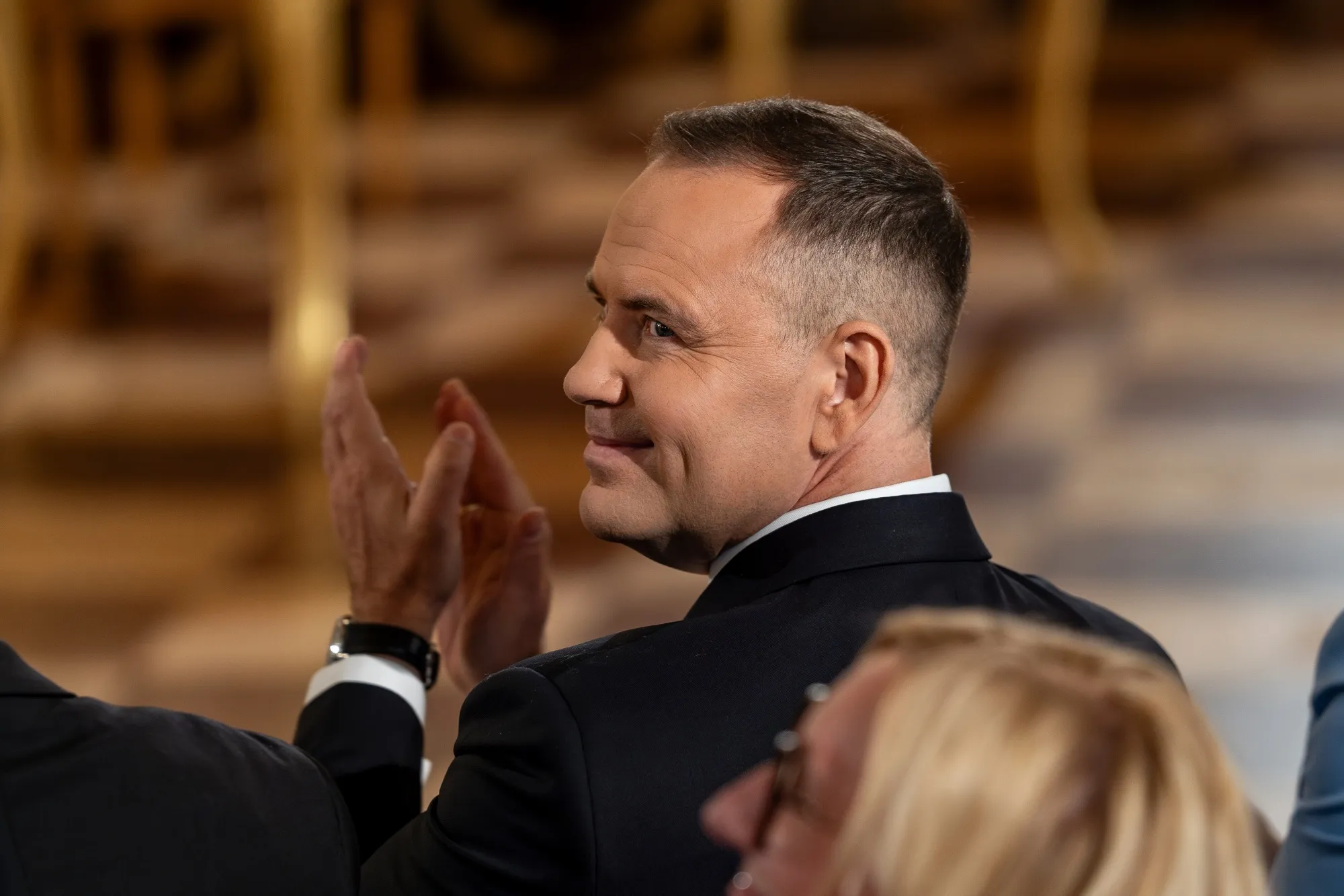 Karol Nawrocki during his ceremony of investiture&nbsp;in Warsaw on Aug. 6.