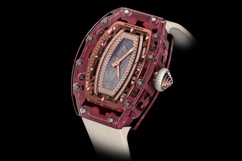 The Richard Mille Pink Lady Sapphire is just what it sounds like: a watch made from a solid block of pink sapphire.