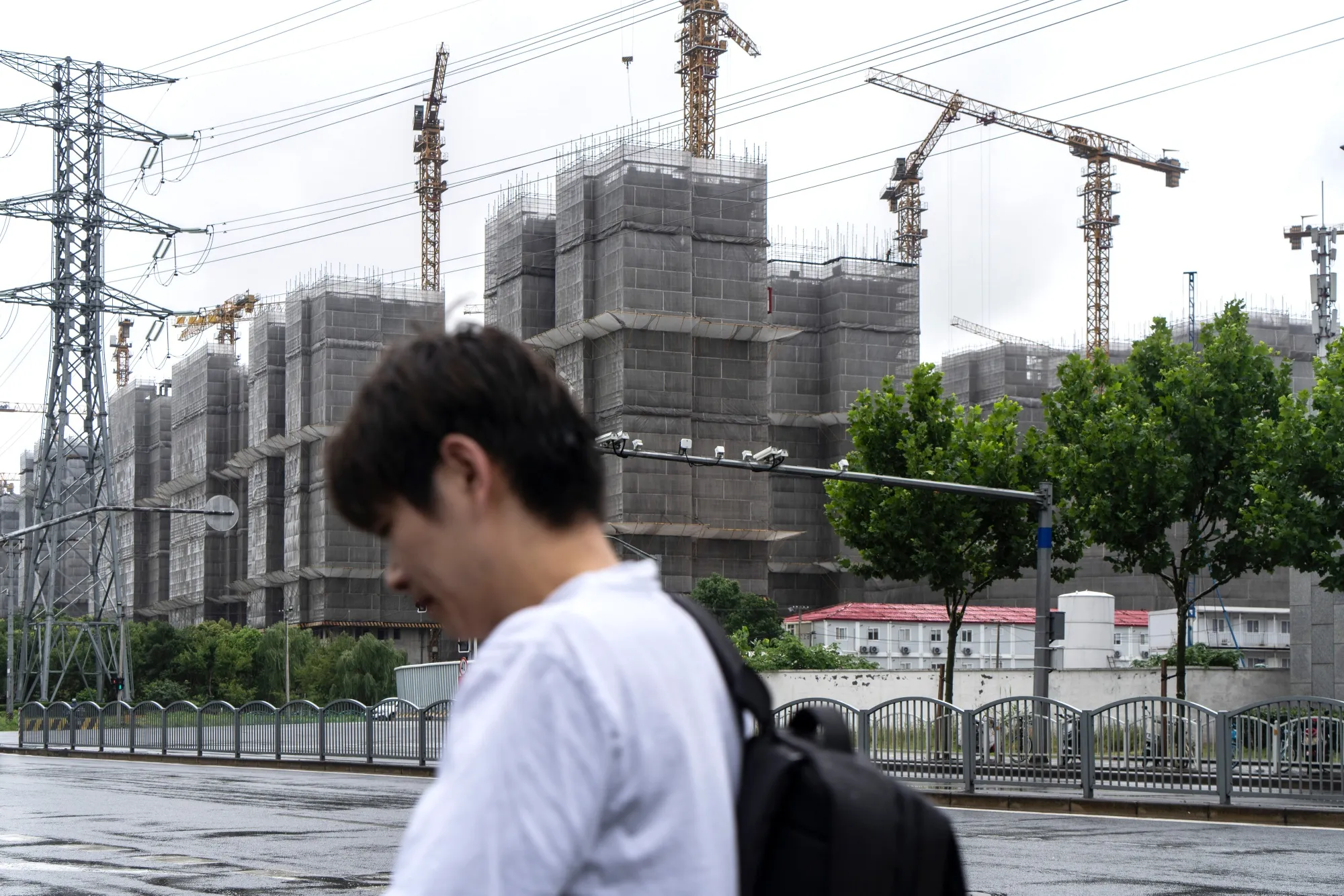 A&nbsp;residential development during construction in Shanghai.