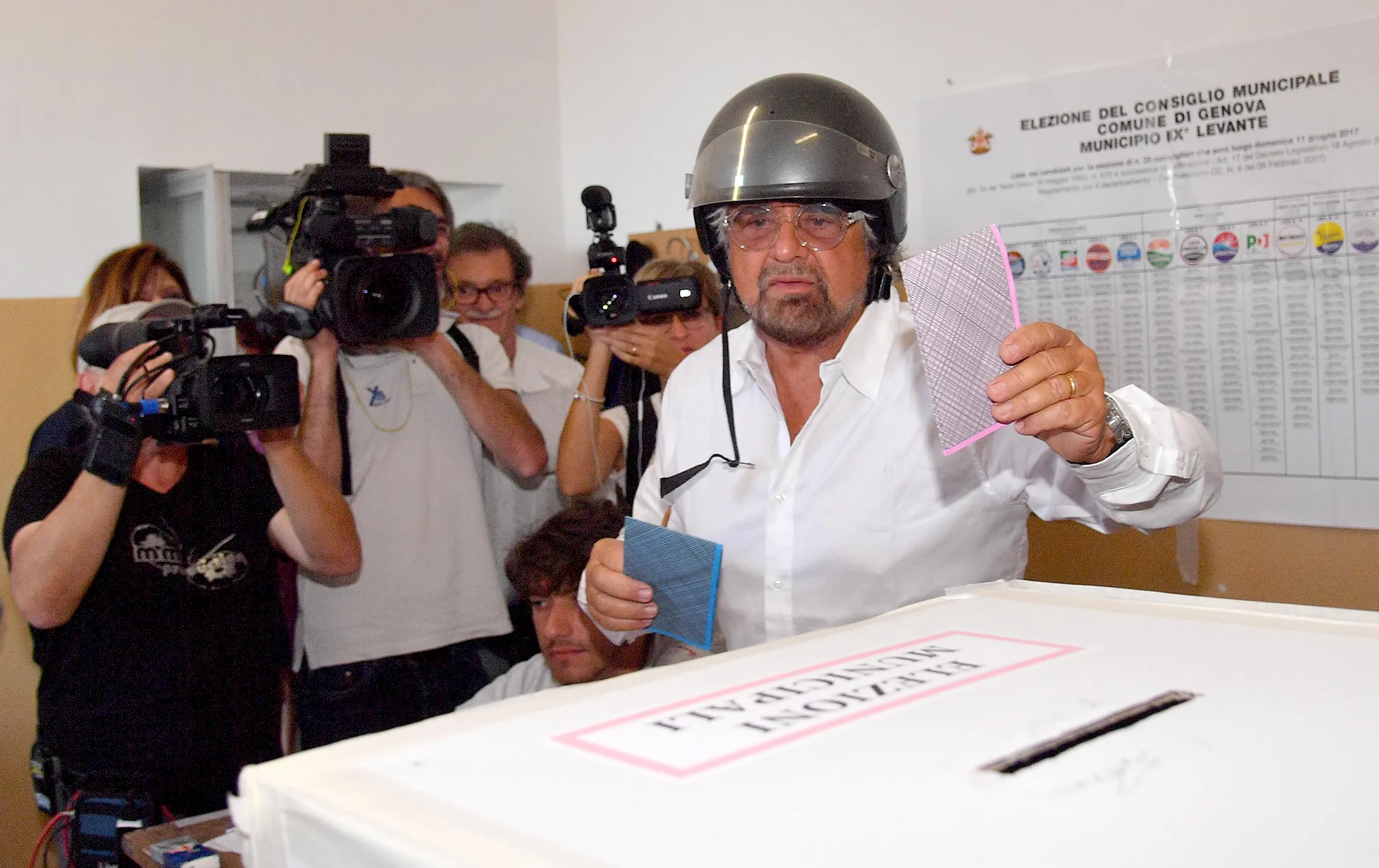 Five Star Movement's Beppe Grillo on JUne 11.

