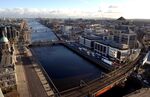 The city centre and the River Liffey across Dublin's skyline, in Dublin. 