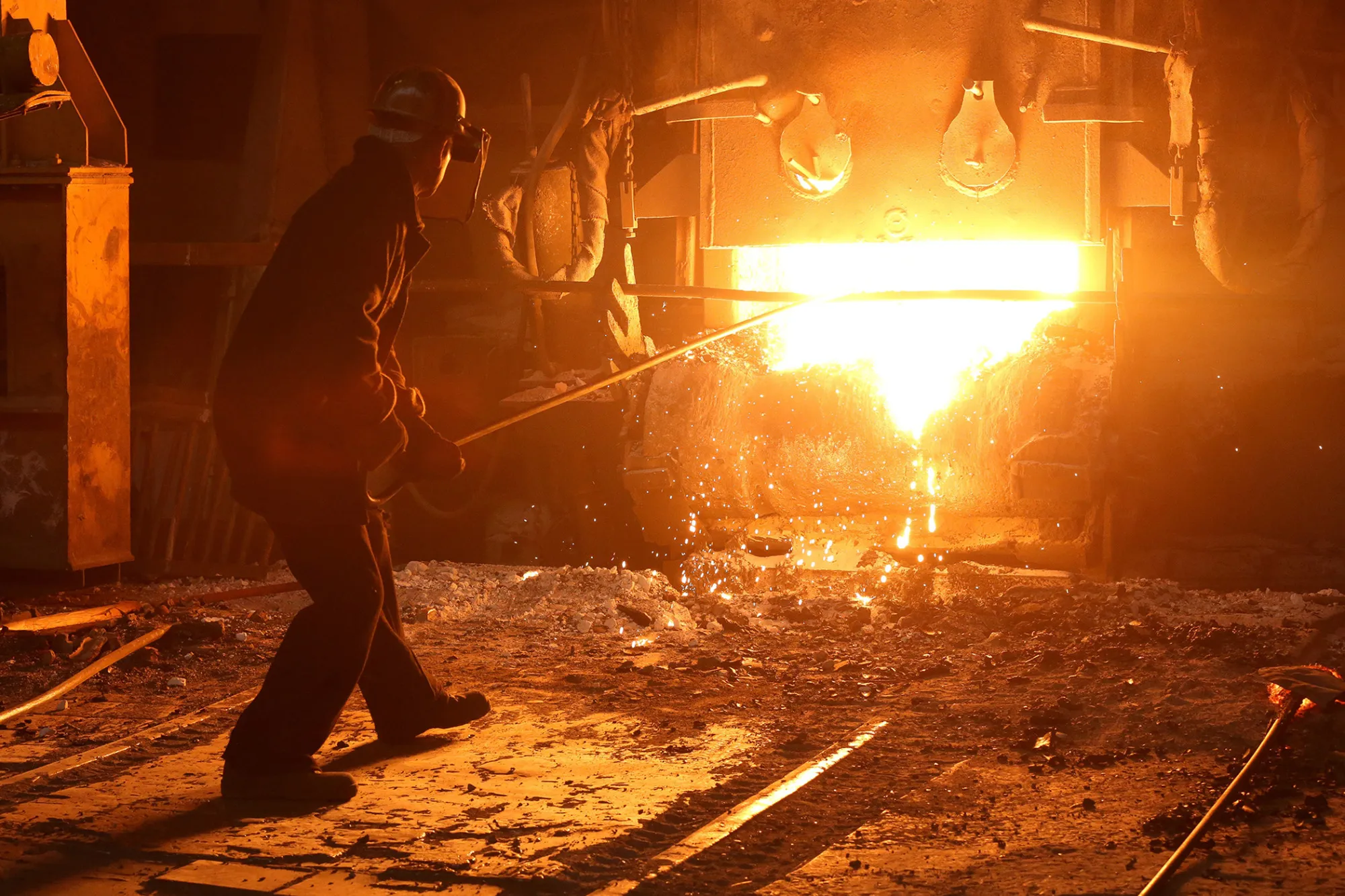 Steel Production At OAO Mechel's Izhstal Plant As President Putin Promises Economic Growth
