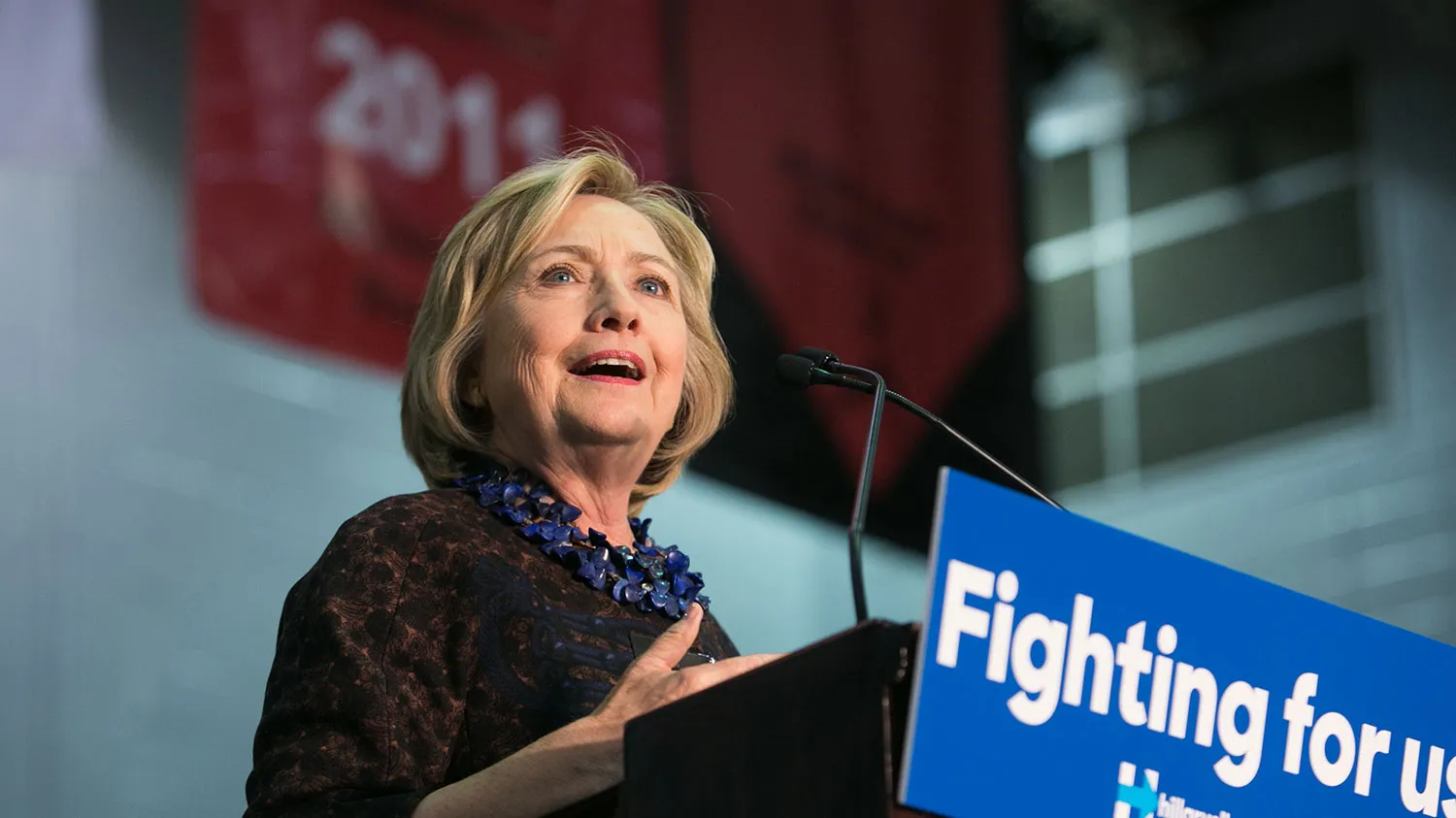 Democratic presidential candidate Hillary Clinton speaks to supporters on Oct. 30, 2015, in Atlanta.
