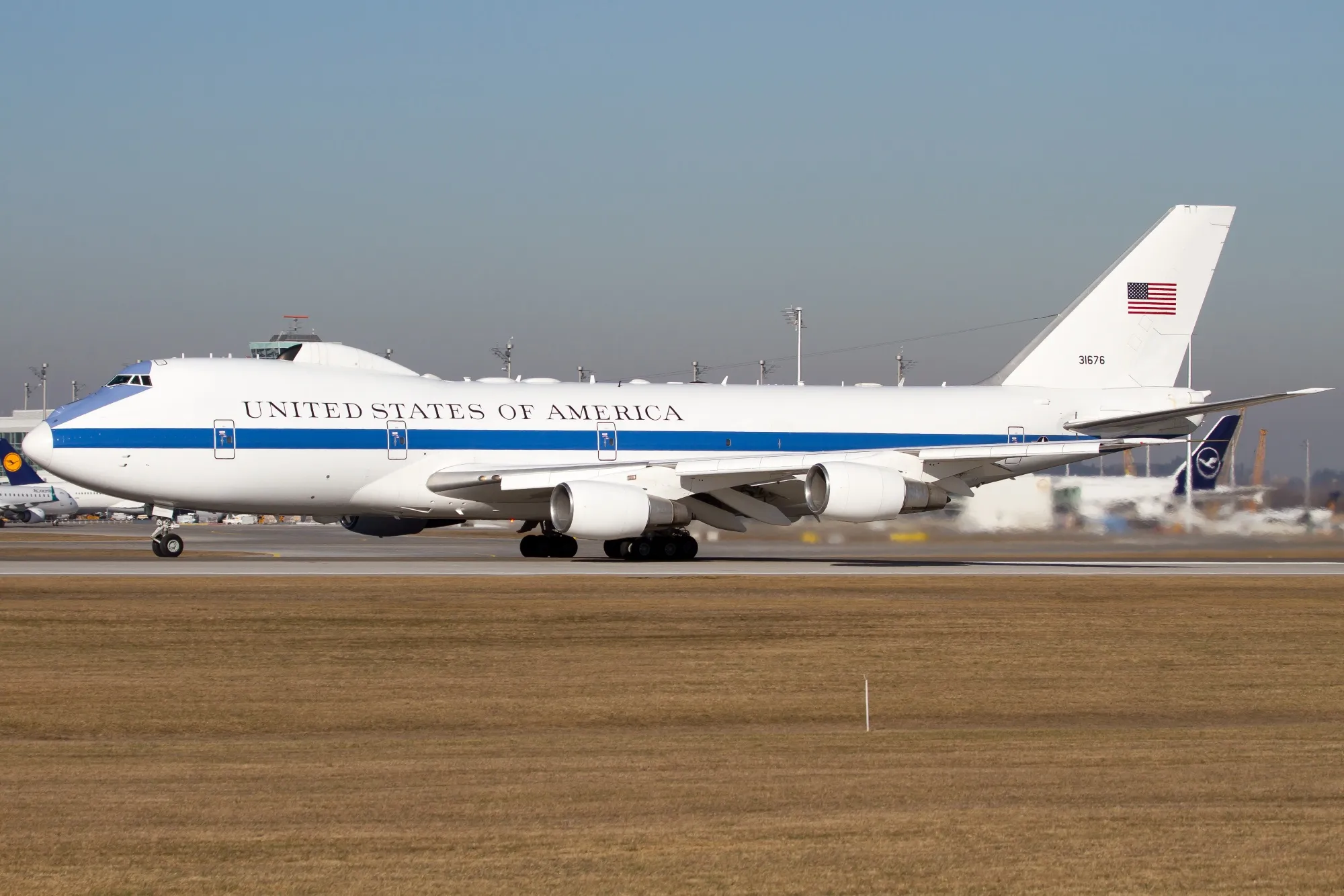 An United States US Air Force USAF Boeing E-4B.