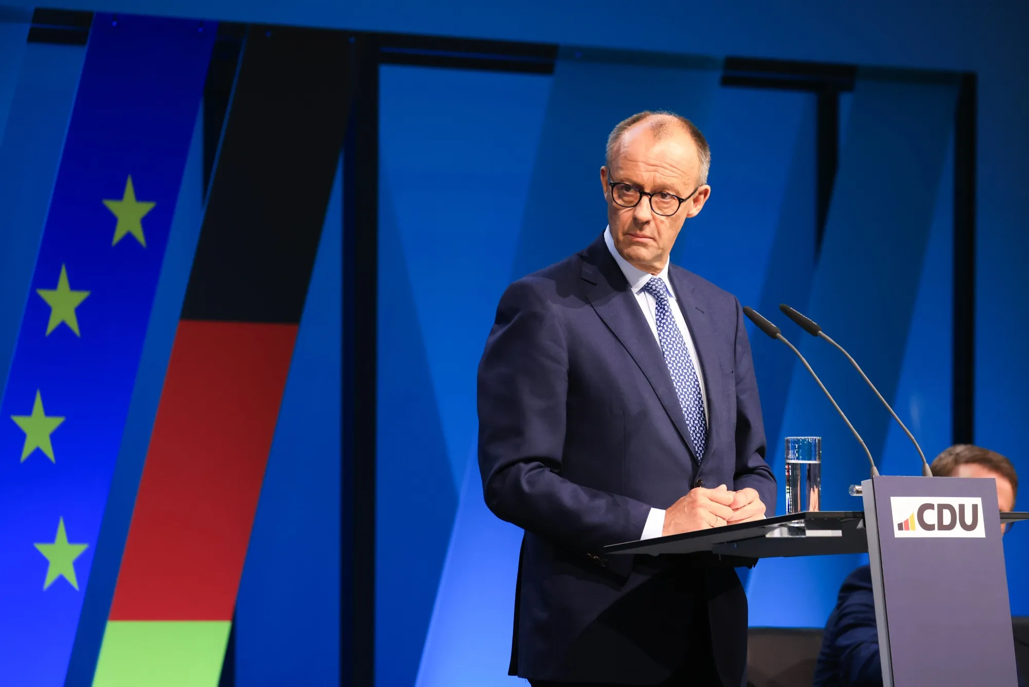 Friedrich Merz in Berlin on April 28.