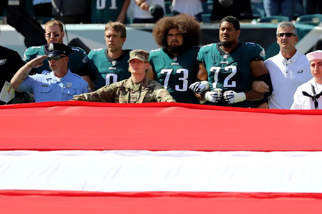 Why mix football and the flag?
