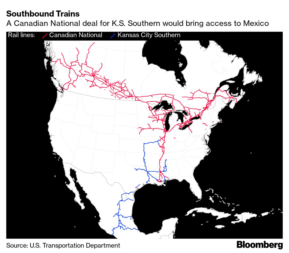 K.C. Southern Morphs From Rail Also-Ran to $30 Billion Prize - Bloomberg