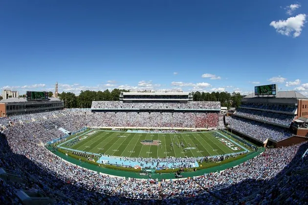A North Carolina Tar Heels football game at Kenan Stadium in Chapel Hill, NC